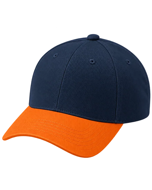 Gorras y viseras promocionales. Visera contrastante. Gorra de 6 paneles. Vista Tres cuartos.